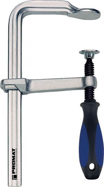 Ganzstahlschraubzwinge Spannweite 600 mm Ausladung 120 mm 3-K-Griff PROMAT