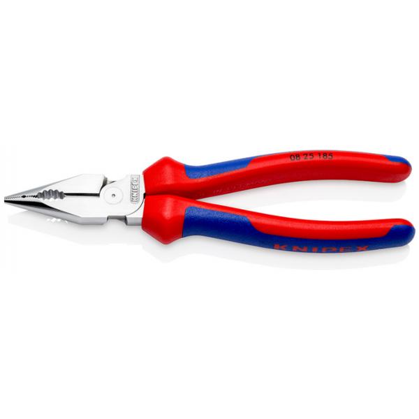 Knipex Spitz-Kombizange185mm, Kopf verchromt, 2K-Griff