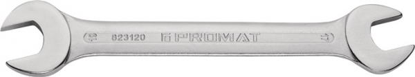 PROMAT Doppelmaulschlüssel 16 x 17 mm Länge 201 mm verchromt