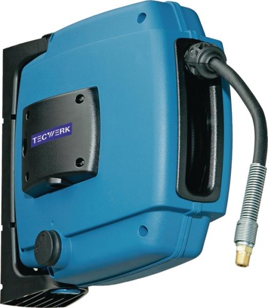 TECWERK Druckluftschlauchaufroller Schlauchlänge 12 m schwenkbar Ausgangsanschluss 1/4 ″ AG