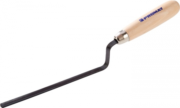 Fugenkelle Länge 180 mm Breite 10 mm gehärtet, m. Buchenholzheft Stahl PROMAT