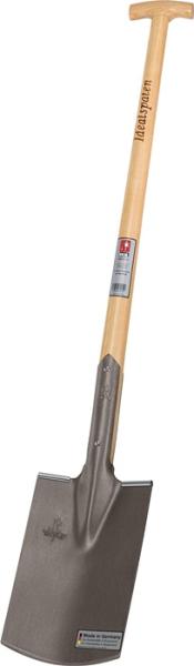 IDEAL Bauspaten 285x185/180mm Gr.2 Gärtner Form m.Trittschutz u.Eschen-T-Stiel