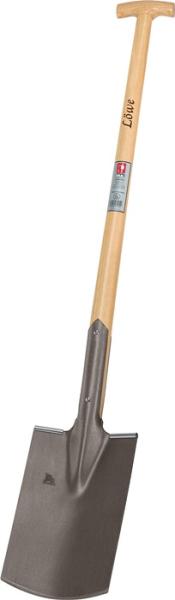IDEAL  Bauspaten LÖWE 285x185/180mm Gr.2 Gärtner Form m.Trittschutz u.Eschen-T-Stiel