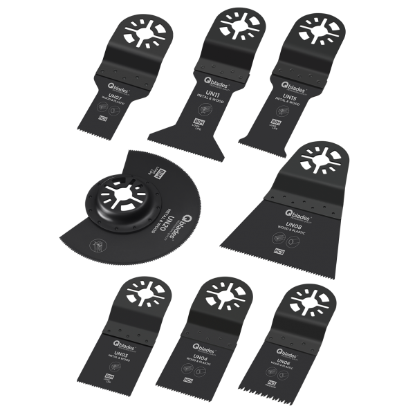 Multitool Werkzeugset mit Universal-Aufahme 8-tlg.
