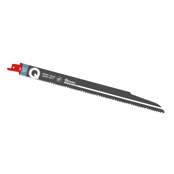 Qblades Säbelsägeblatt, Holz mit Nägeln, BIM, 5/8tpi - 300mm 5er-Pack