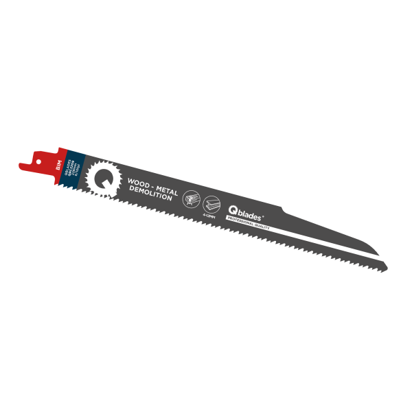 Qblades DEMOLITION Säbelsägeblatt BIM, 6/10tpi - 203mm 5er-Pack