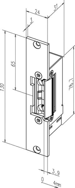 ASSA ABLOY Fluchttüröffner 332.80 100 mA: 24 V / 200 mA
