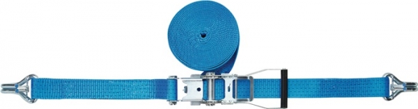 Zurrgurt DIN 12195-2 Länge 10 m Breite 50 mm mit Ratsche + Spitzhaken mit Sicherung LC U 5000 daN PROMAT