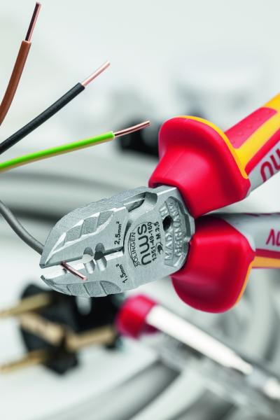 NWS VDE 160mm Abisolier-Seitenschneider 1,5/2,5qmm mit Bolzenschneide