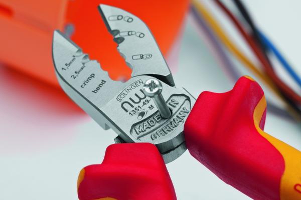 NWS VDE 190mm Abisolier-Seitenschneider 1,5/2,5qmm mit Bolzenschneide