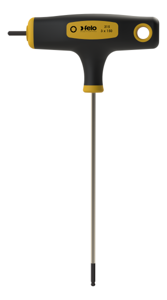Felo T-Griff mit Seitenabtrieb HEX Kugelkopf 3 mm x 150