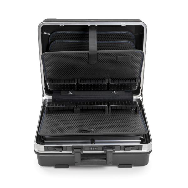 Schalenkoffer B470xT200xH365mm 34,3 l ABS-Kunststoff Alu-Rahmen Modul-Lamellen