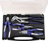 TECWERK Zangen-Satz Inhalt 4-teilig verchromt Kunststoffkoffer