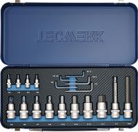 TECWERK Steckschlüssel-Satz 19-teilig 1/4 + 1/2 ″ 1,25 - 17 mm für Innen-6-kant